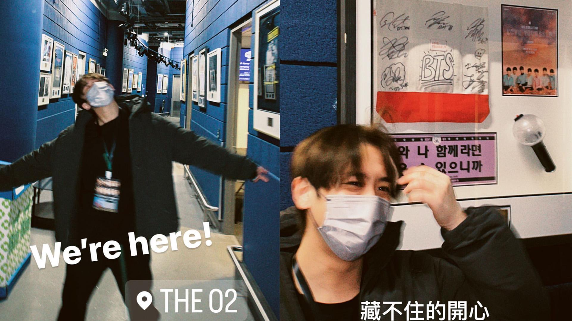 MIRROR英國巡唱｜12子踩台板難掩興奮心情 姜濤跟BTS「合照」︰藏不住的開心