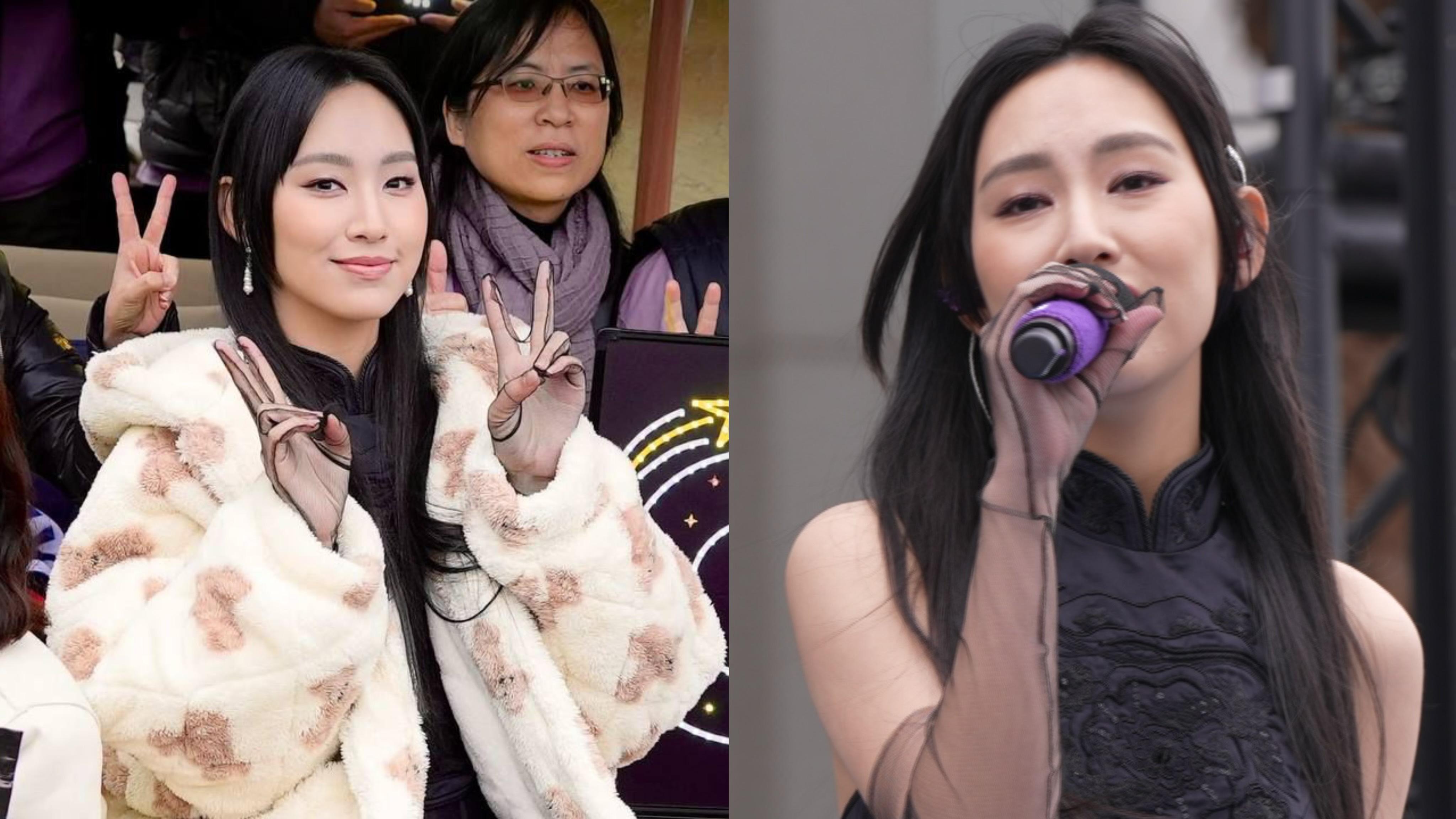 聲夢1+2｜炎明熹7度低溫穿露背裝登場 穿「熊啤啤」外套保暖盡顯少女心