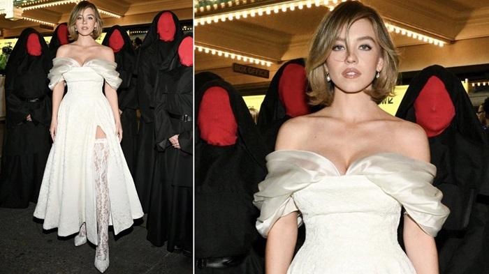 Sydney Sweeney婚紗lace襪宣傳恐怖片