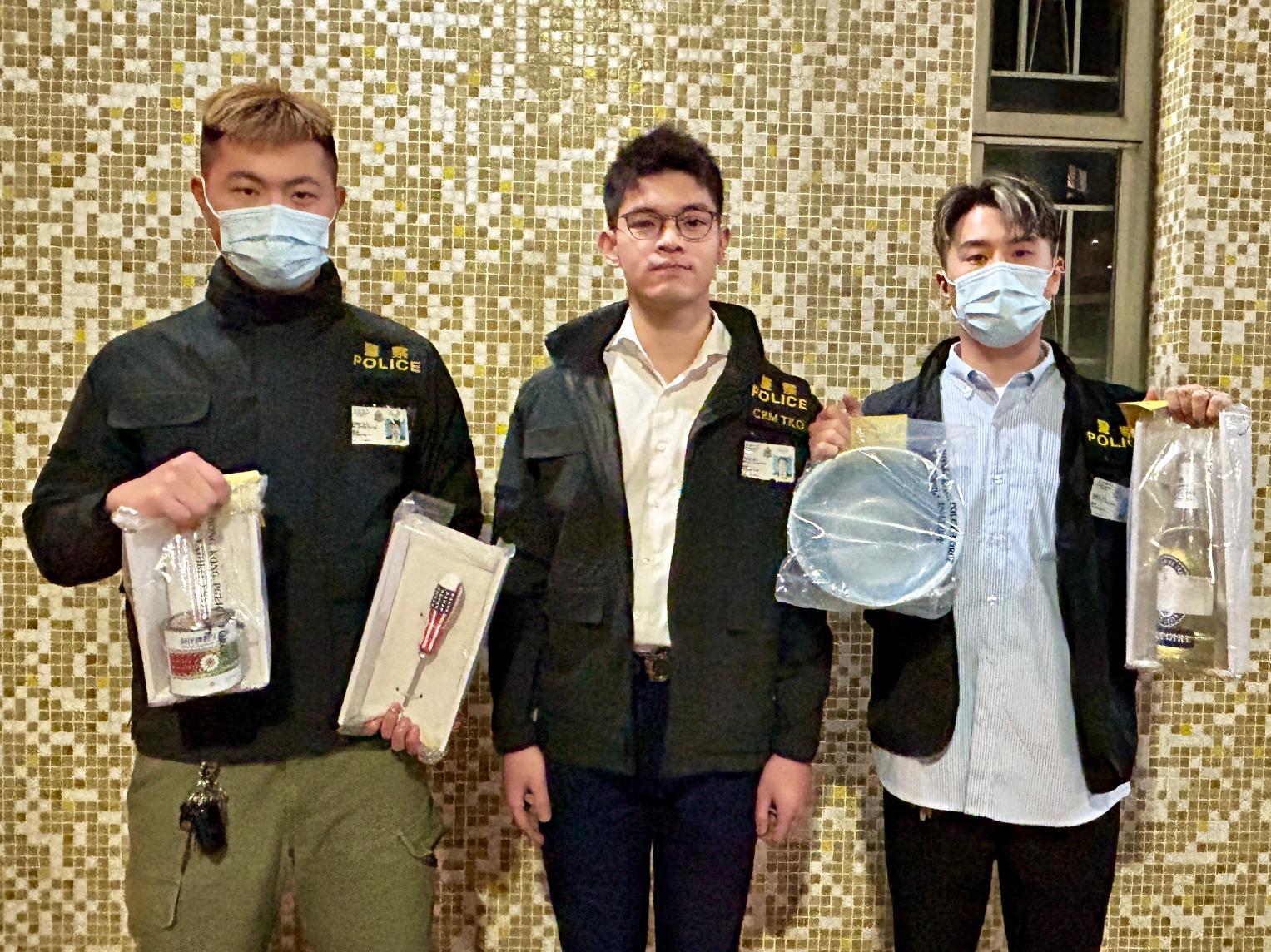 將軍澳男子涉非法收數被捕 檢紅油螺絲批