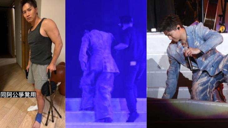 Edward Chan音樂會｜陳柏宇台上跣腳跌倒 太太Leanne代報平安