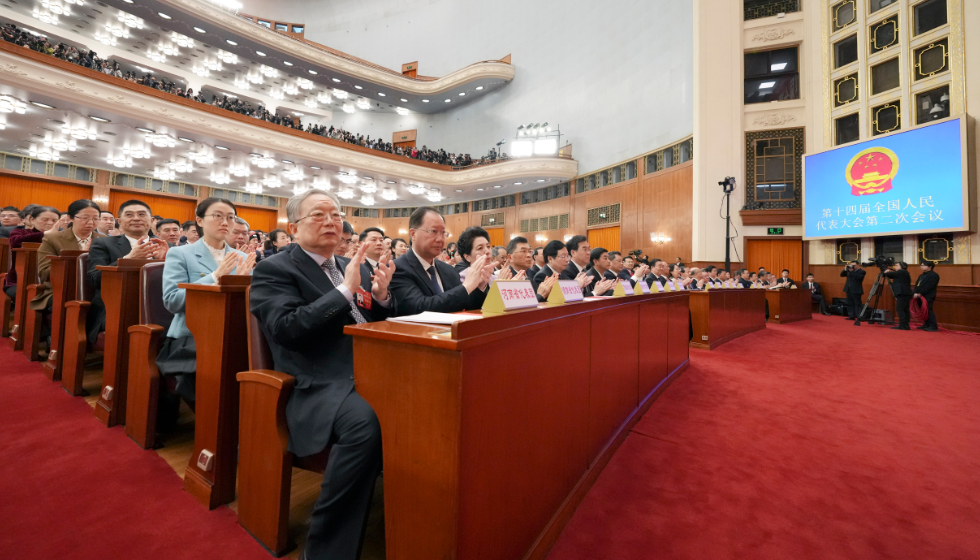 為期7天的十四屆全國人大二次會議，今日(11日)下午3時閉幕。（新華社）