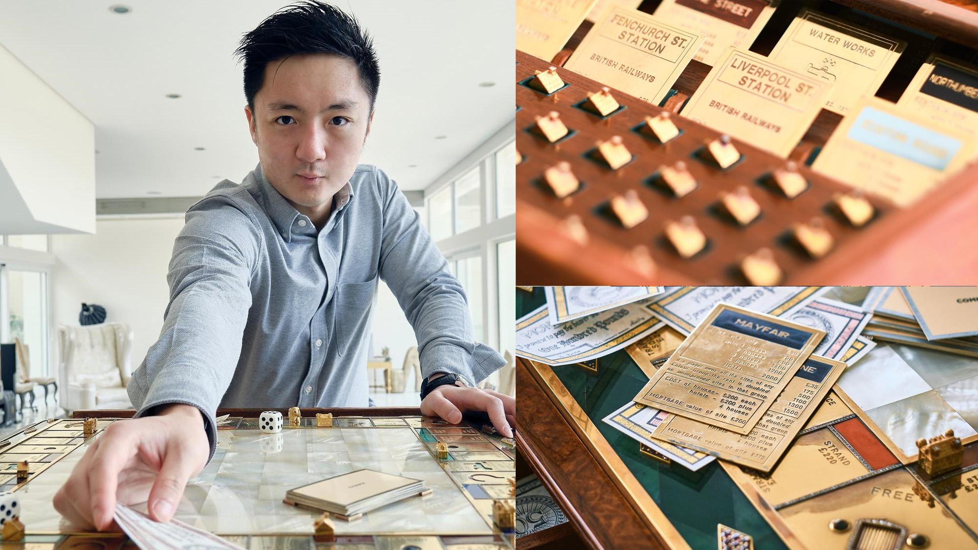 鍾培生曬63萬K金寶石大富翁棋盤 網民︰大富翁玩大富翁