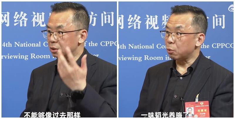 盧沙野接受《中國青年報》旗下媒體平台「青蜂俠」專訪時說，中國不能再韜光養晦。