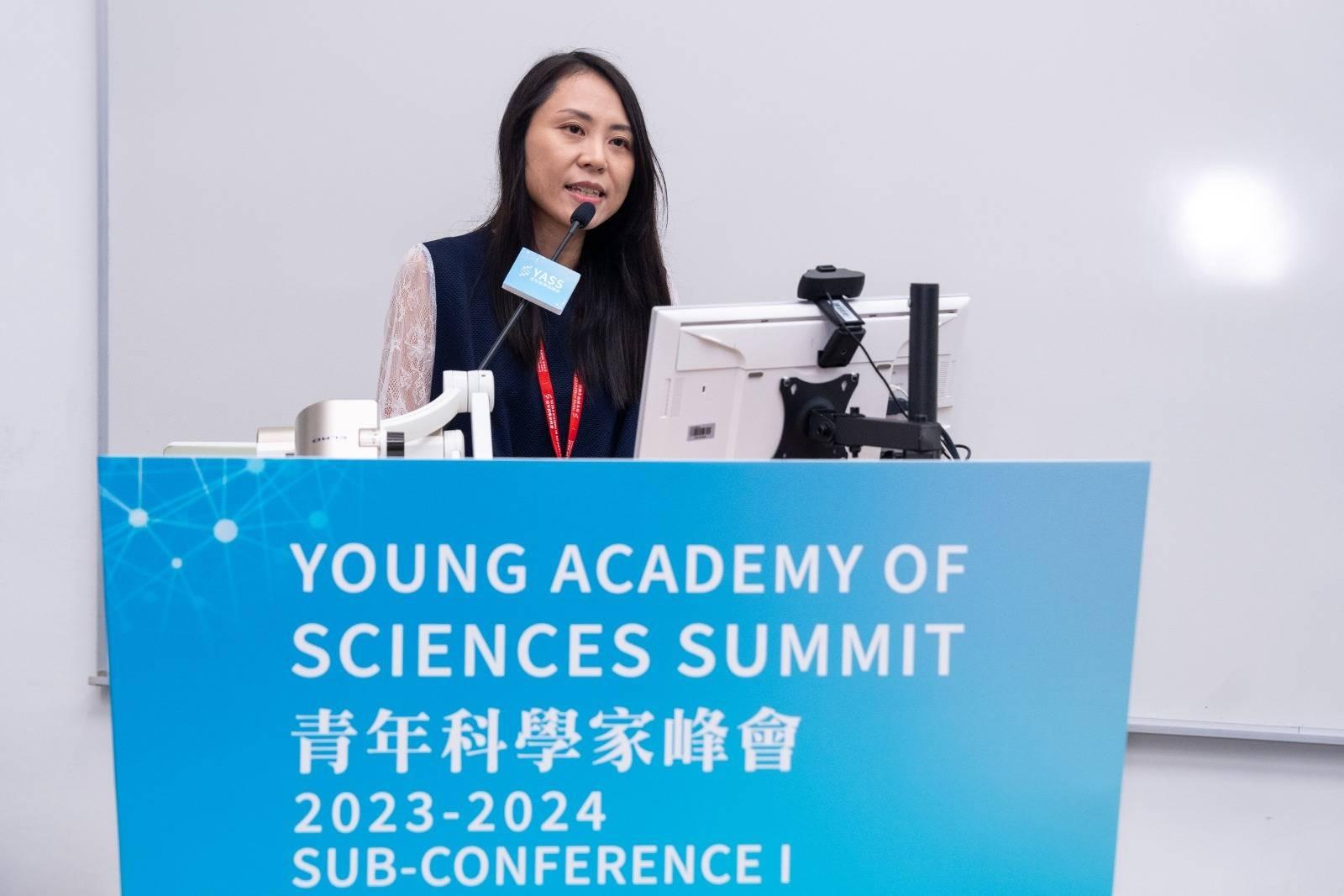 香港青年科學院執行委員會委員呂愛蘭表示，分會議有助世界各地的青年科學家就再生醫學領域的前沿科技深入交流。（主辦單位提供）