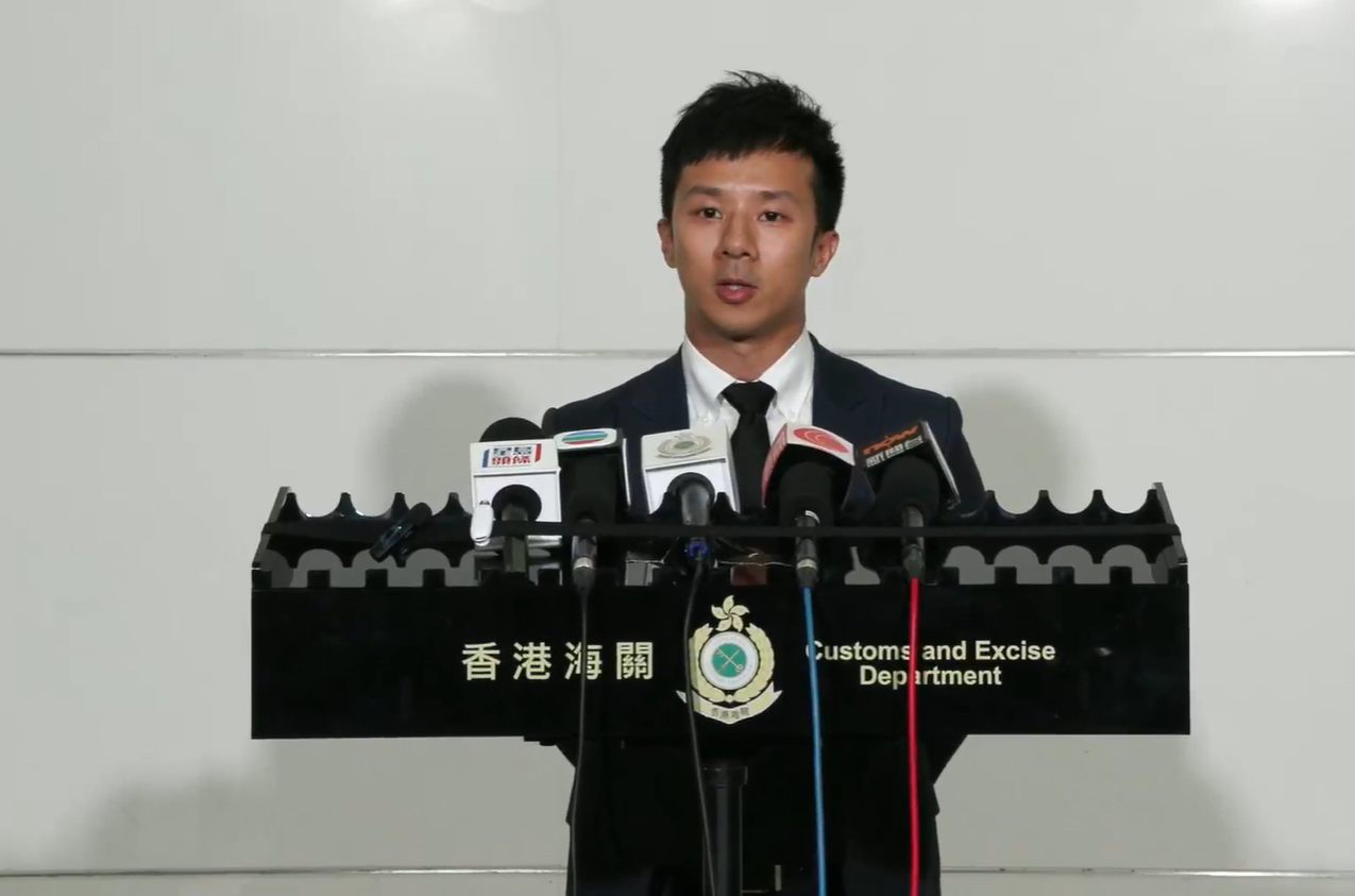 海關稅收罪案調查科高級調查主任史駿寧交代偵破私煙案。