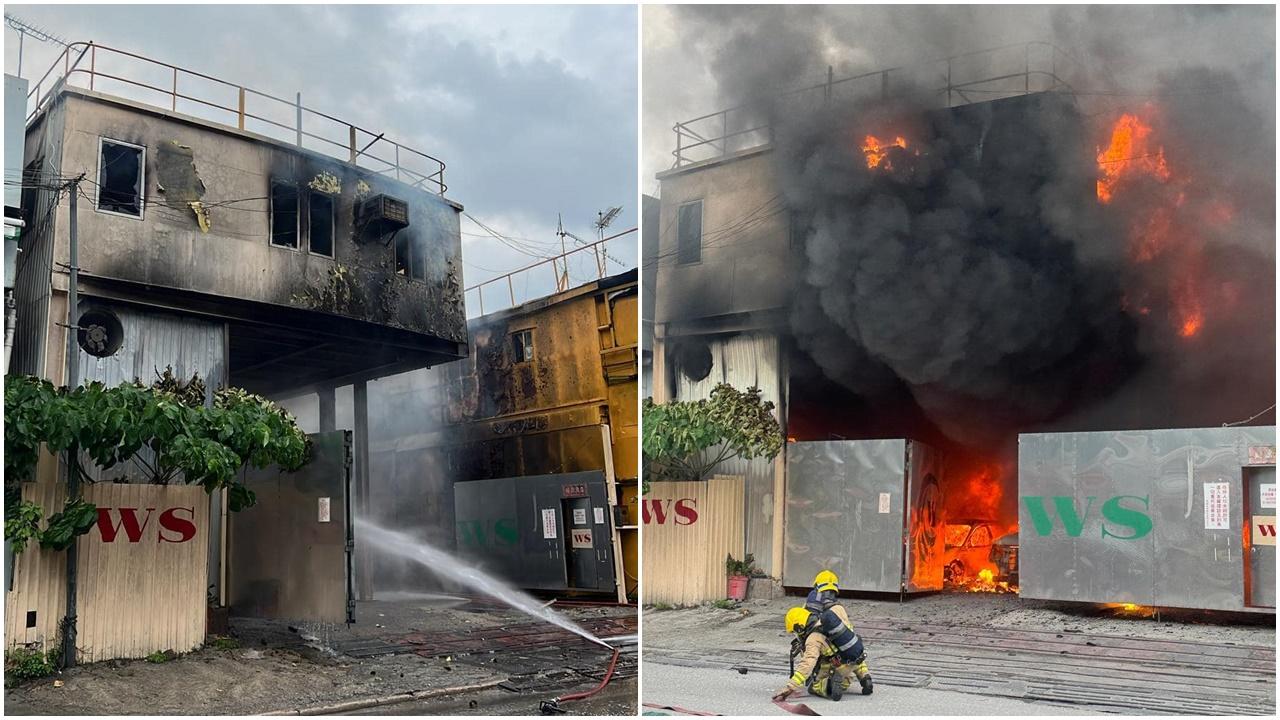 青衣船廠二級火清晨疑死灰復燃，消防到場將火撲熄。