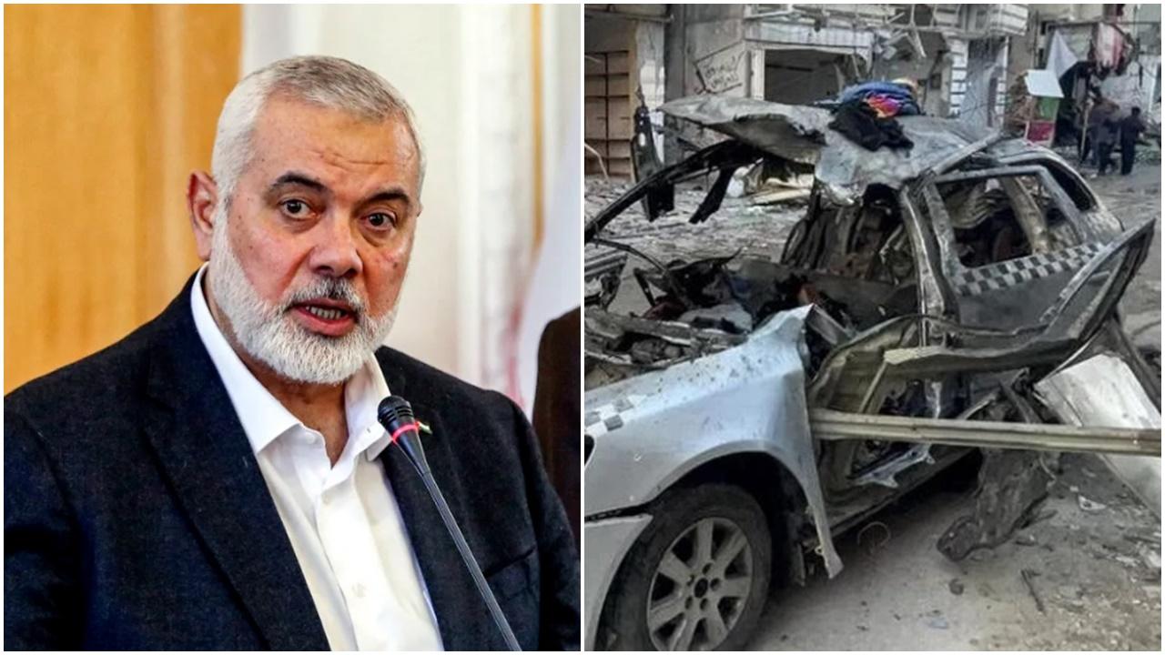 以軍空襲加沙，哈馬斯領袖哈尼亞3子3孫身亡。(X)