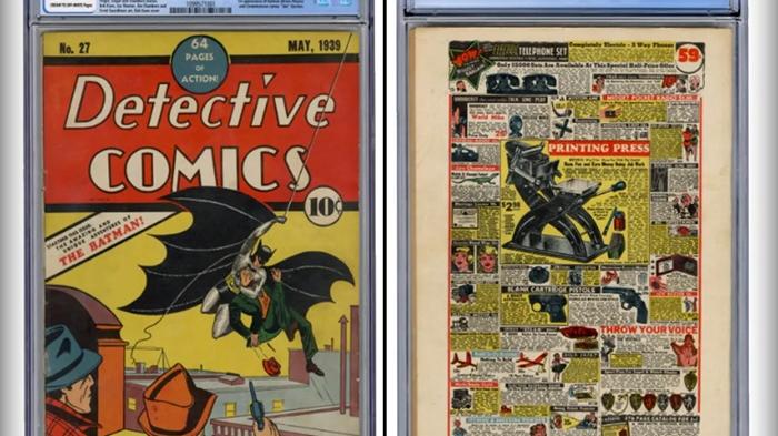 《蝙蝠俠》首本漫畫1,400萬破紀錄成交