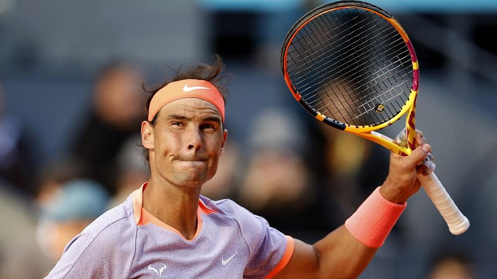 拿度在馬德里公開賽首圈晉級。(路透社)