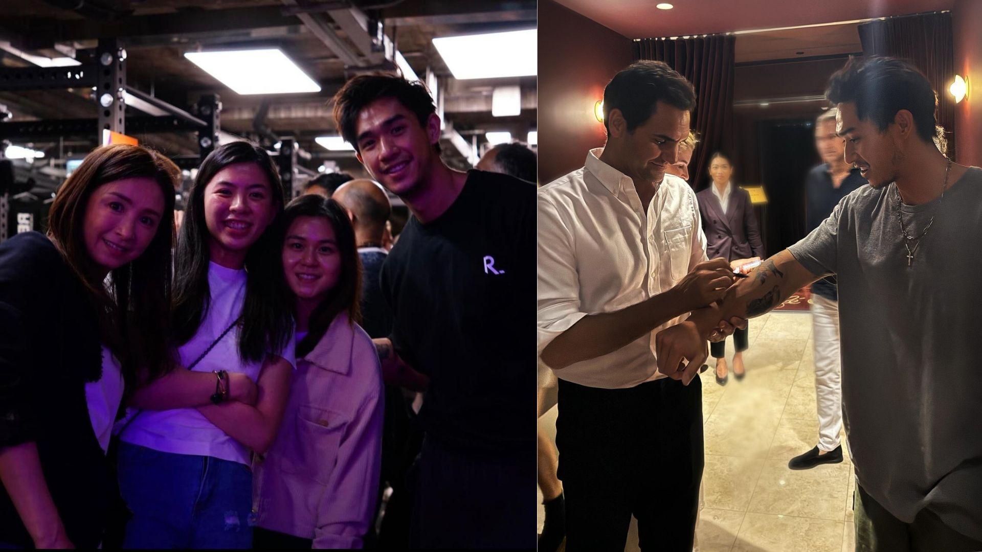 吳婉芳56歲現身撐乖仔 Lynus胡智同向費達拿索簽名紋上身