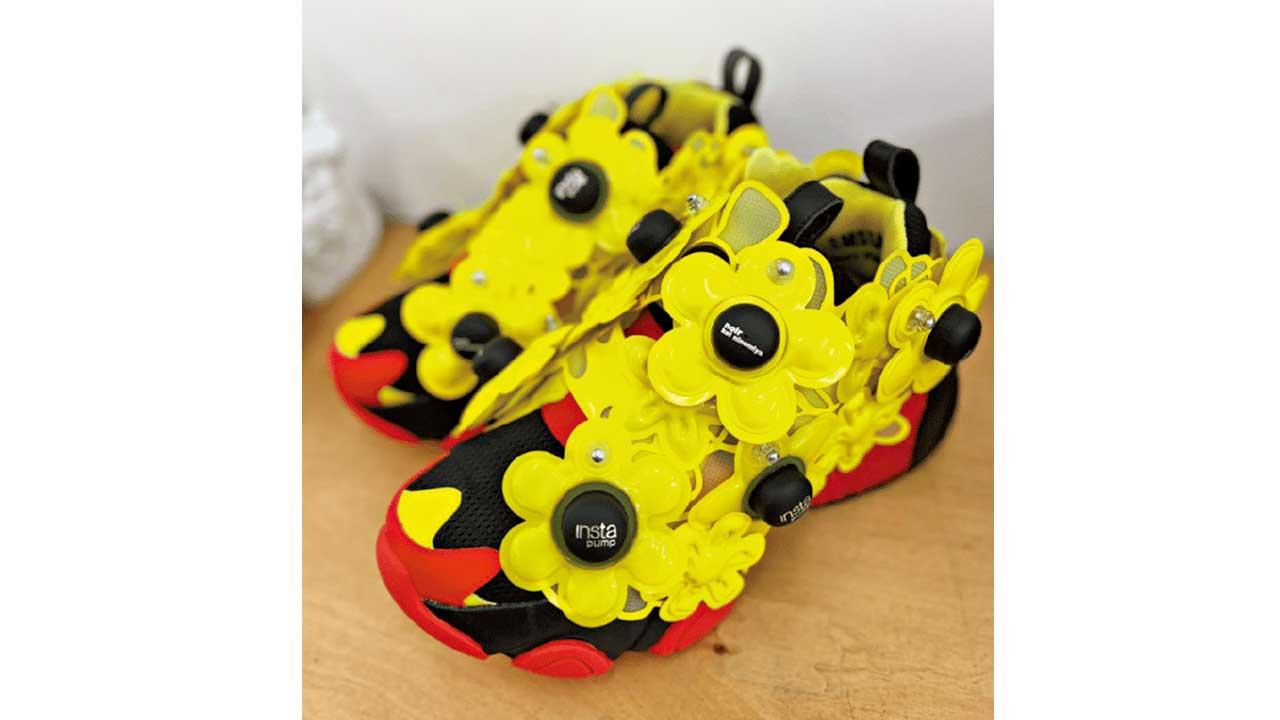 Noir Kei Ninomiya × Reebok 驚豔Fury花卉圖案厚底高跟波鞋