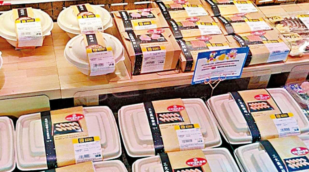 紙盒包裝壽司 網民嘲似「盲盒」 日式連鎖超市︰供堂食用