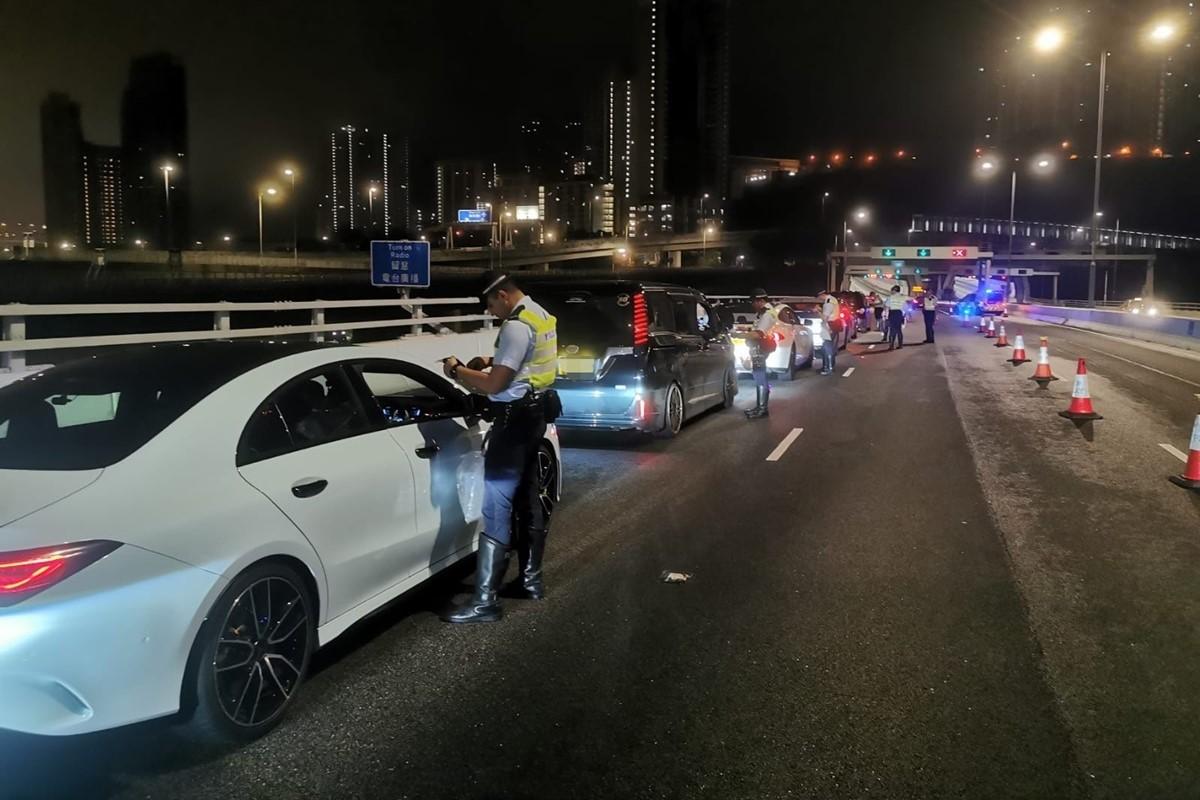 警方一連兩日在新界南打擊毒後及酒後駕駛。(警方圖片)