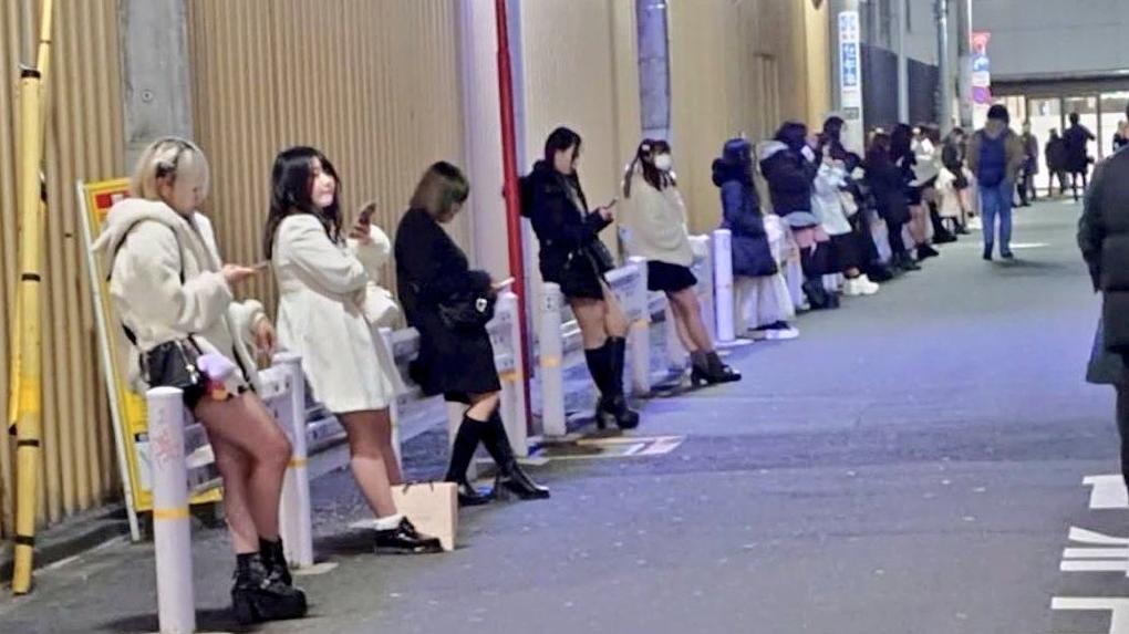 東京新宿大久保公園的賣淫女子。(網上圖片)