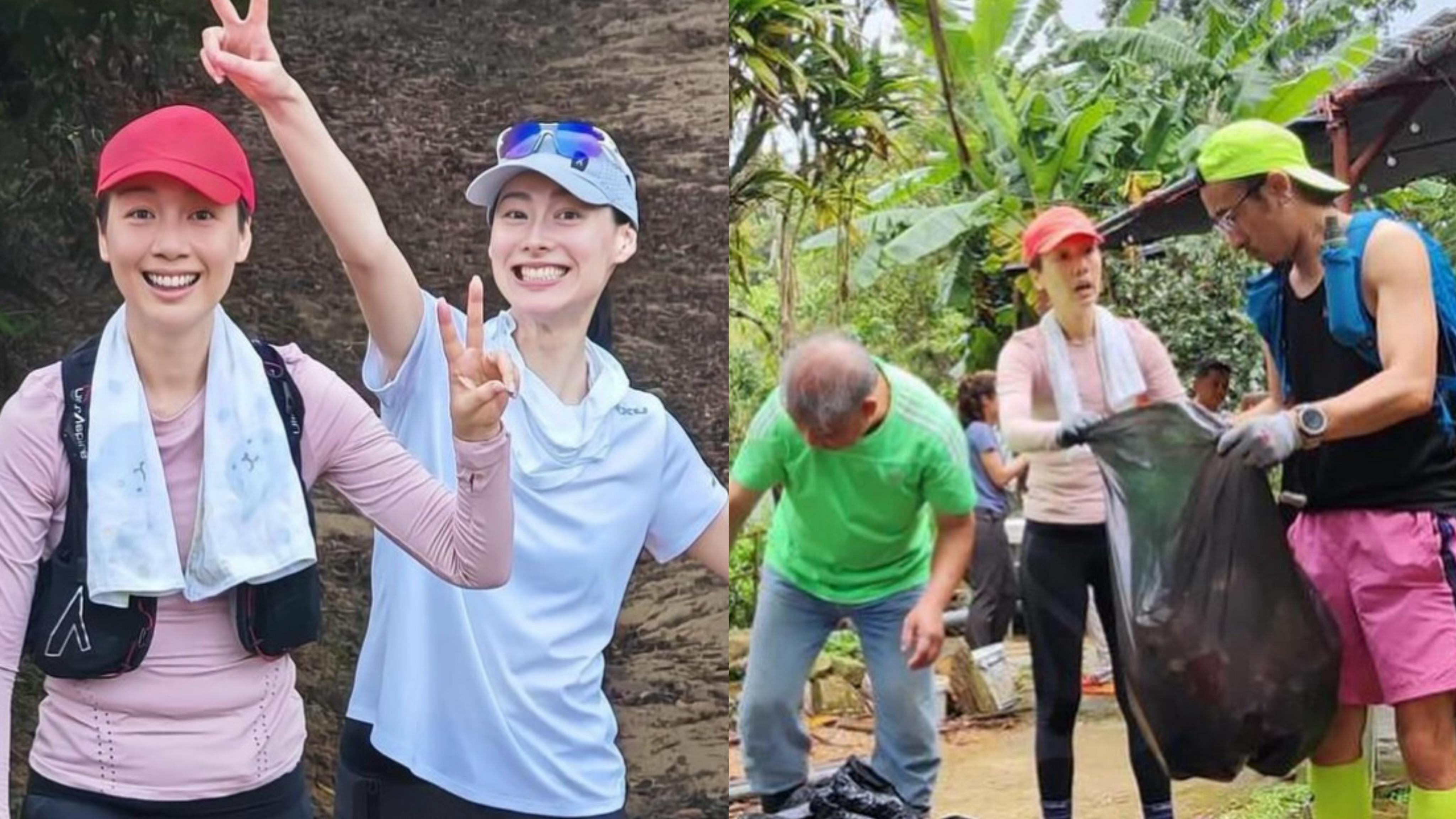 一個好人｜梁洛施跟江美儀上山執垃圾做 不忘為好友宣傳節目