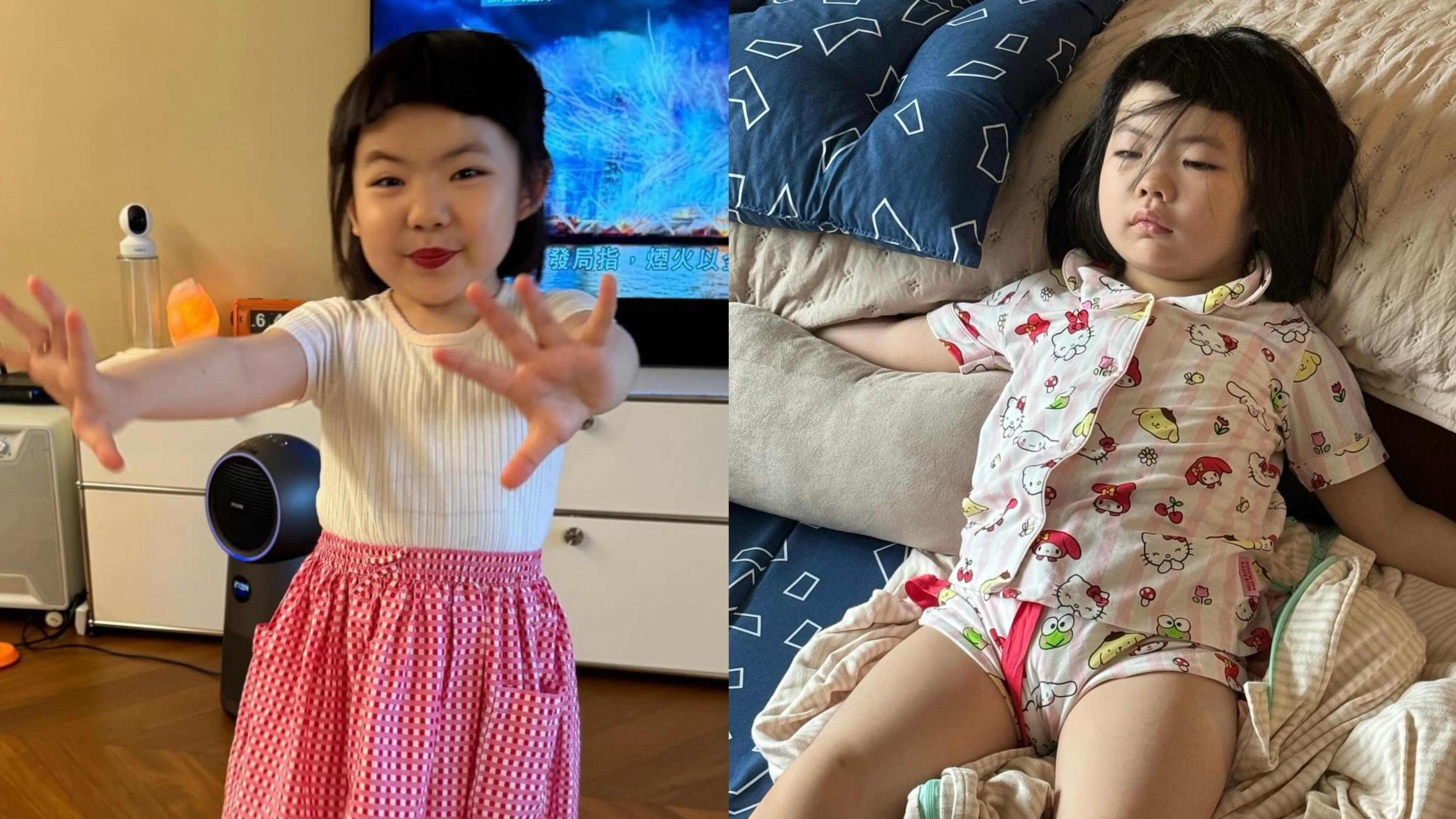 Lucy中腺病毒後回復精靈狀態 紅唇高跟鞋示人