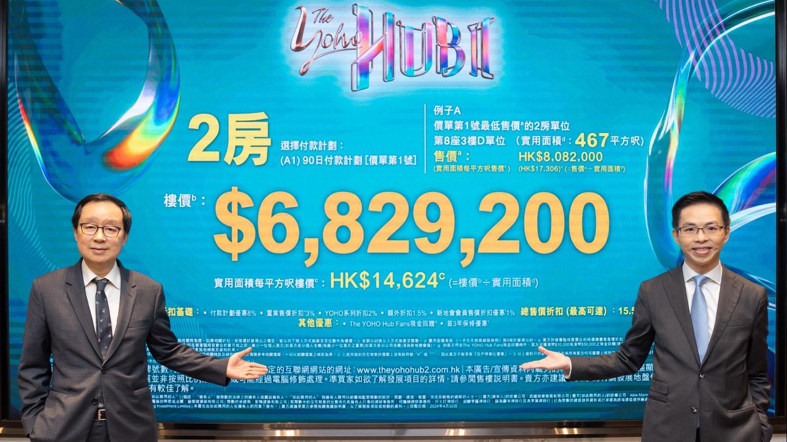 The YOHO Hub II開價｜首推188伙 折實均呎14388元 較2年前一期低開近三成