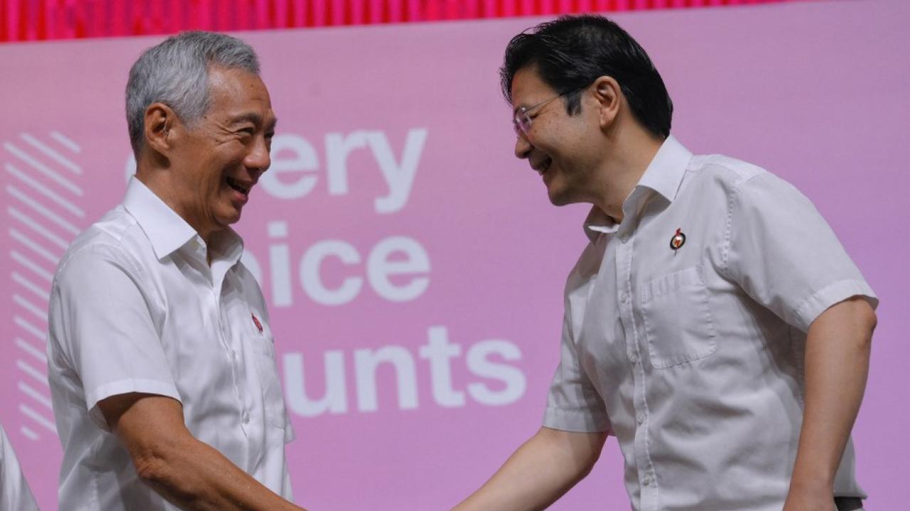 李顯龍宣布下月15日卸任，將權力移交給副總理兼財政部長黃循財。（路透社資料圖片)