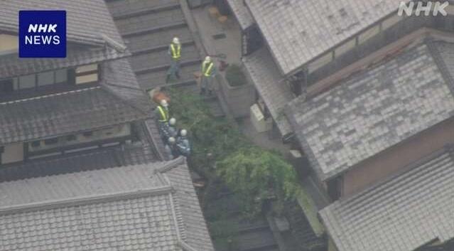 京都清水寺產寧坂冧樹現場。(互聯網)