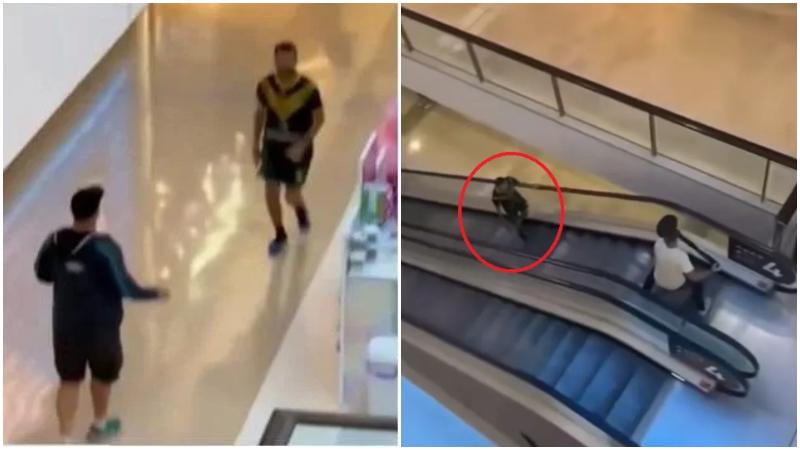 澳洲悉尼斬人案｜勇父護妻兒隻身抗歹徒　白衣男持欄杆阻刀手前進