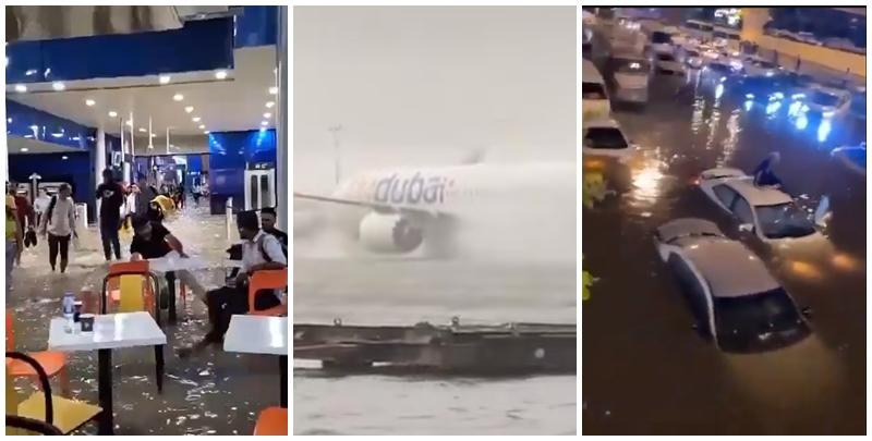 中東阿聯酋與周邊國家周二(16日)遭受75年來最大暴雨侵襲，多處水浸令交通受影響。