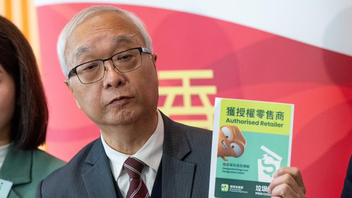 謝展寰指，「先行先試」處所整體有九成人願意領取免費指定袋。(資料圖片／陳奕釗攝)