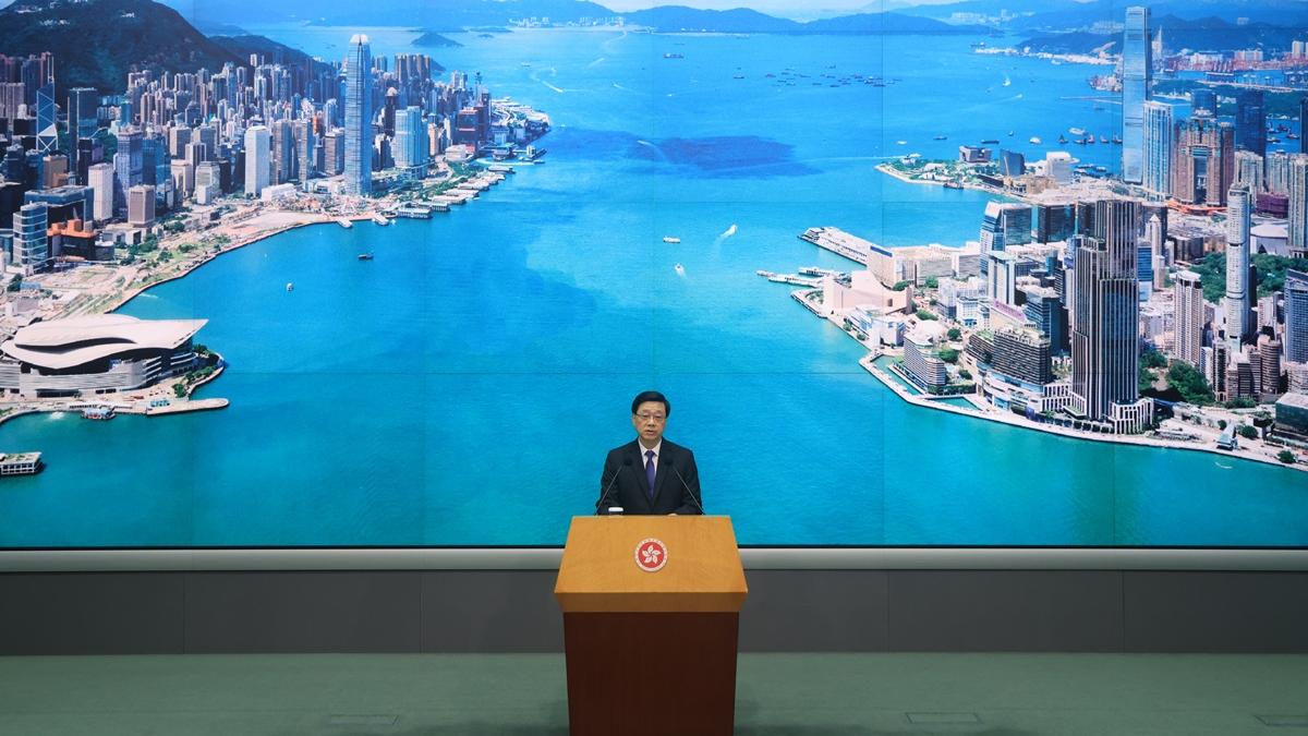 李家超表示，內地已同意在排洪前提前通知本港。(中通社)