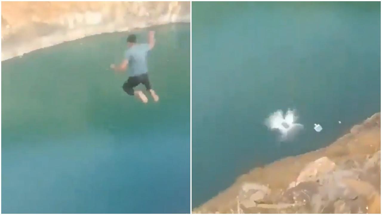 18歲仔為博流量，30米高處跳水溺斃成遺作。(X)