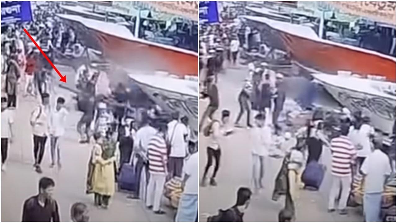 碼頭船隻突然斷纜當場鞭死5人，最小年僅3歲。(YouTube)