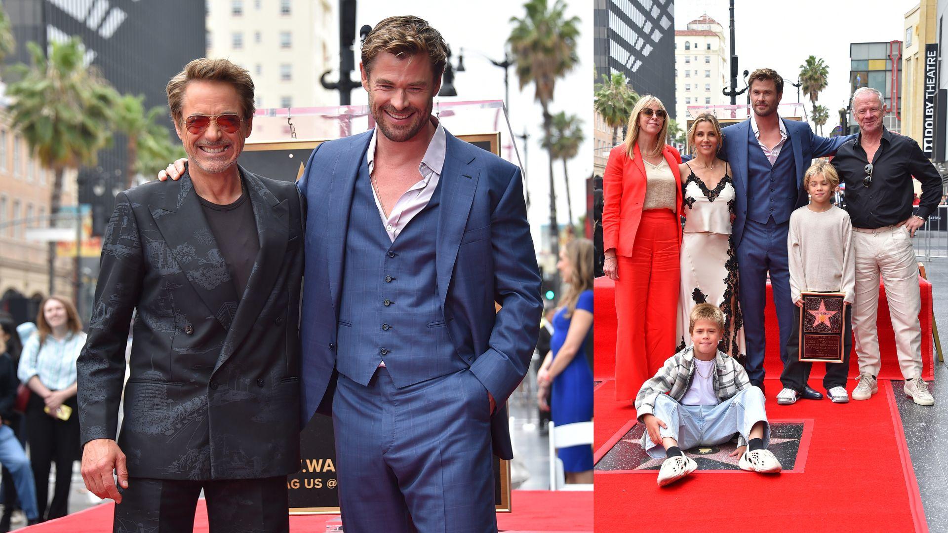 「雷神」基斯咸士禾夫授星表揚 「鐵甲奇俠」羅拔唐尼現身星光大道賀好友