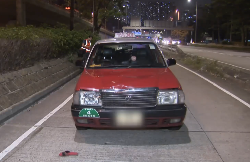 觀塘道的士撞斃73歲婦 65歲司機涉危駕被捕(有線新聞畫面)