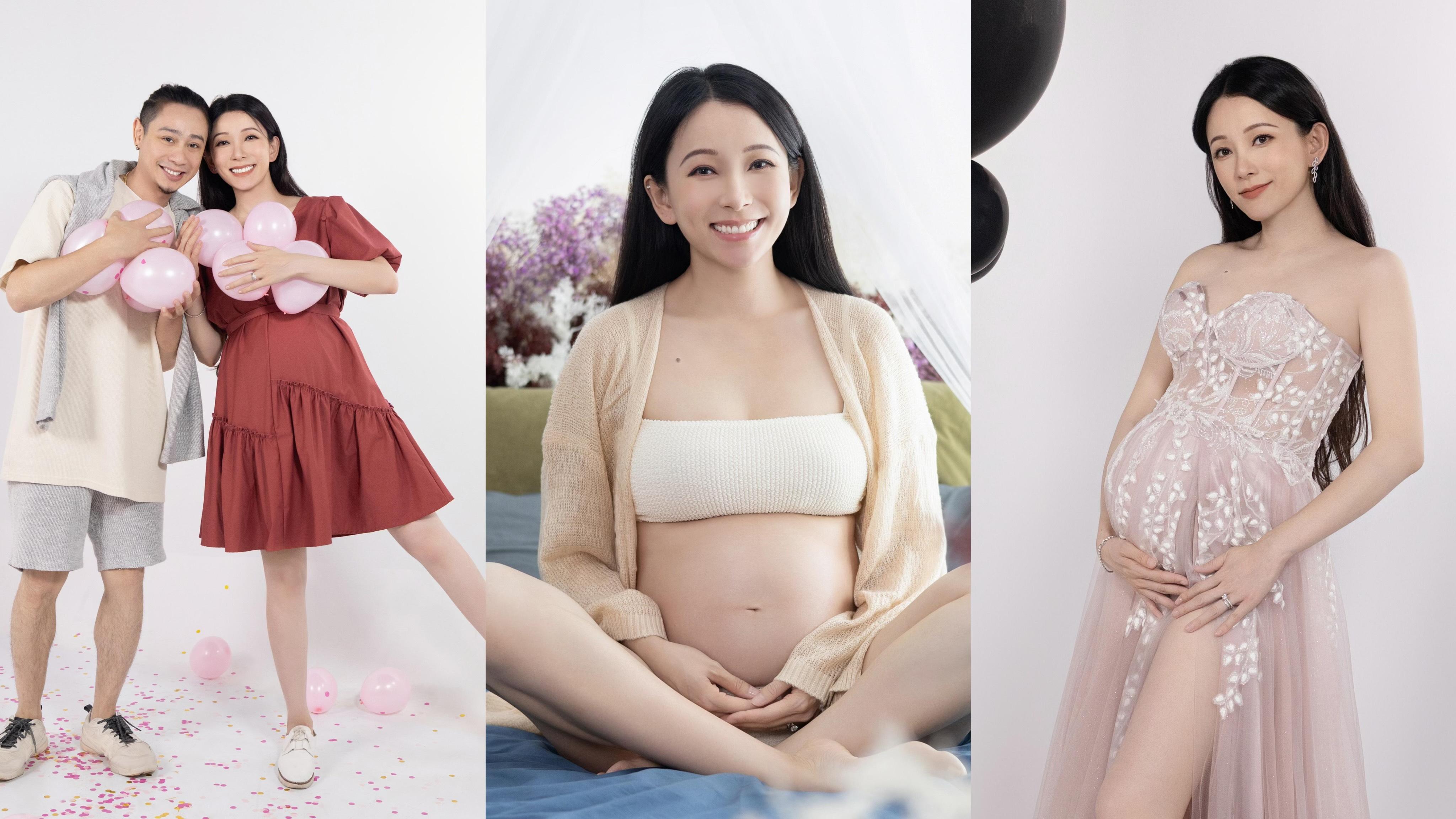 晶女郎宣布陀B女 文凱玲7月卸貨透露BB肚中游蝶式