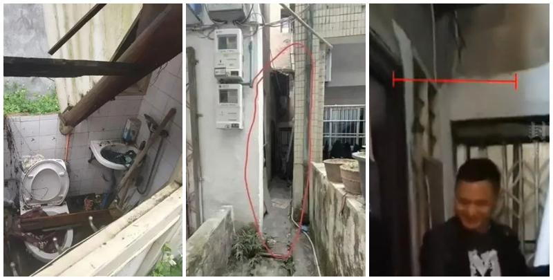 浙江省溫州市一處夾在兩棟房之間、入戶通道不到半米的「夾縫房」，4月30日於拍賣平台以238萬元（人民幣，下同，約262萬港元）成交，雖然「夾縫房」其實難以入住，但因有雙學區「加持」下仍成搶手貨。(影片截圖)