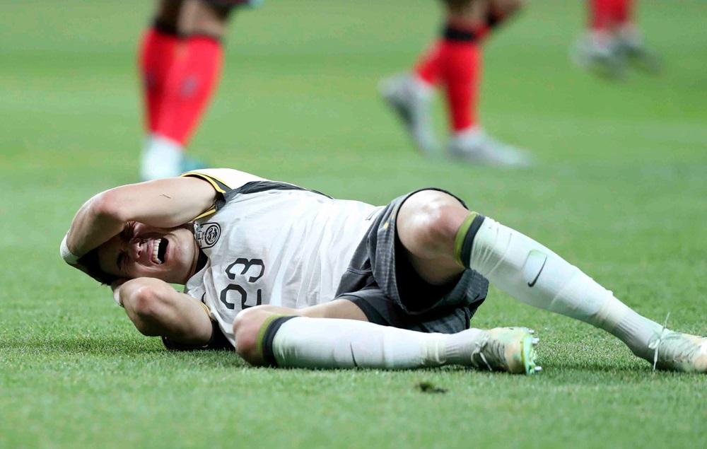 中國隊在世界盃外圍賽次圈的最後一輪分組賽，作客以0:1不敵南韓。(新華社)