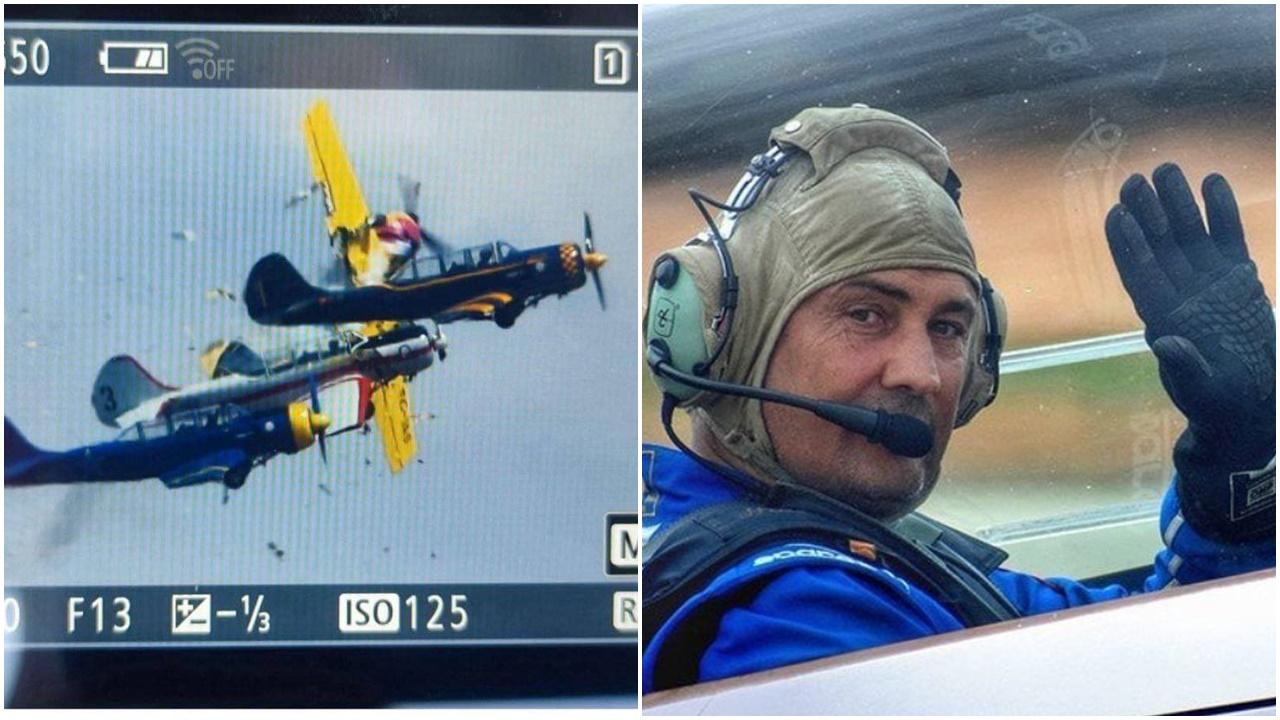 葡萄牙兩機表演期間空中相撞1死1傷，恐怖瞬間曝光。(X)