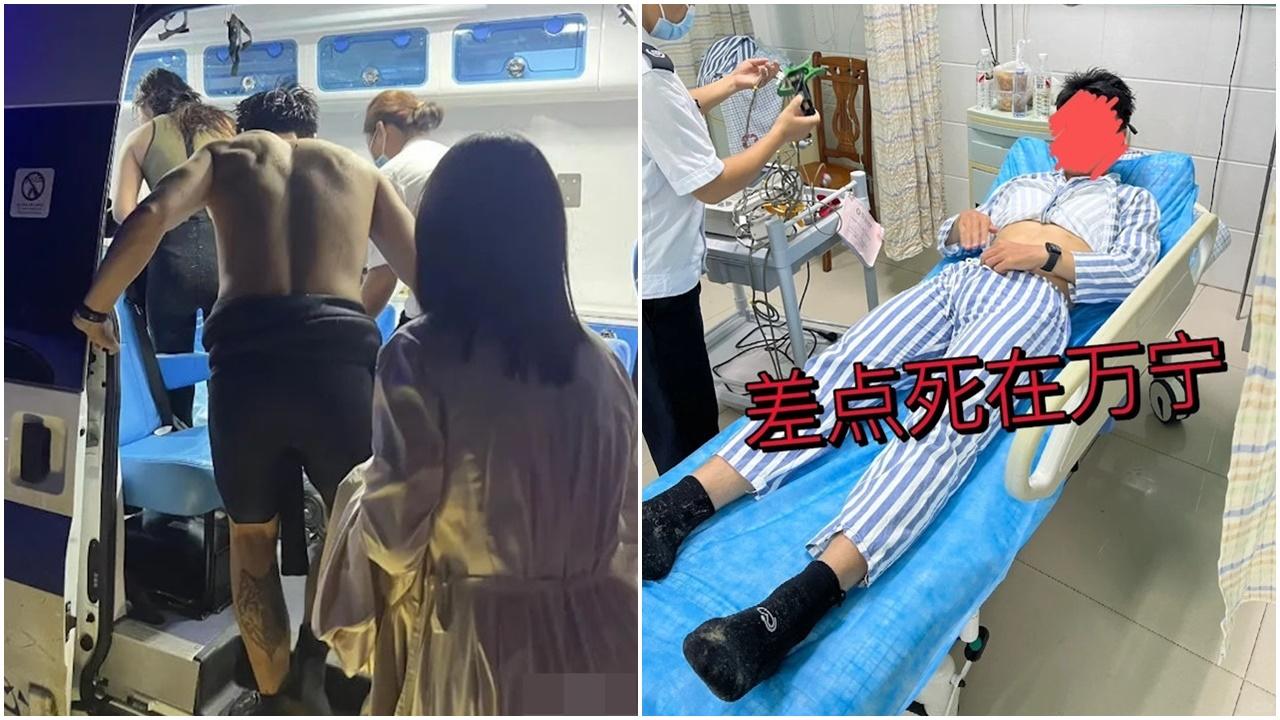 海南4人潛水被遺棄海中絕望游足2小時，揭教練無牌公司違規經營。(微博)