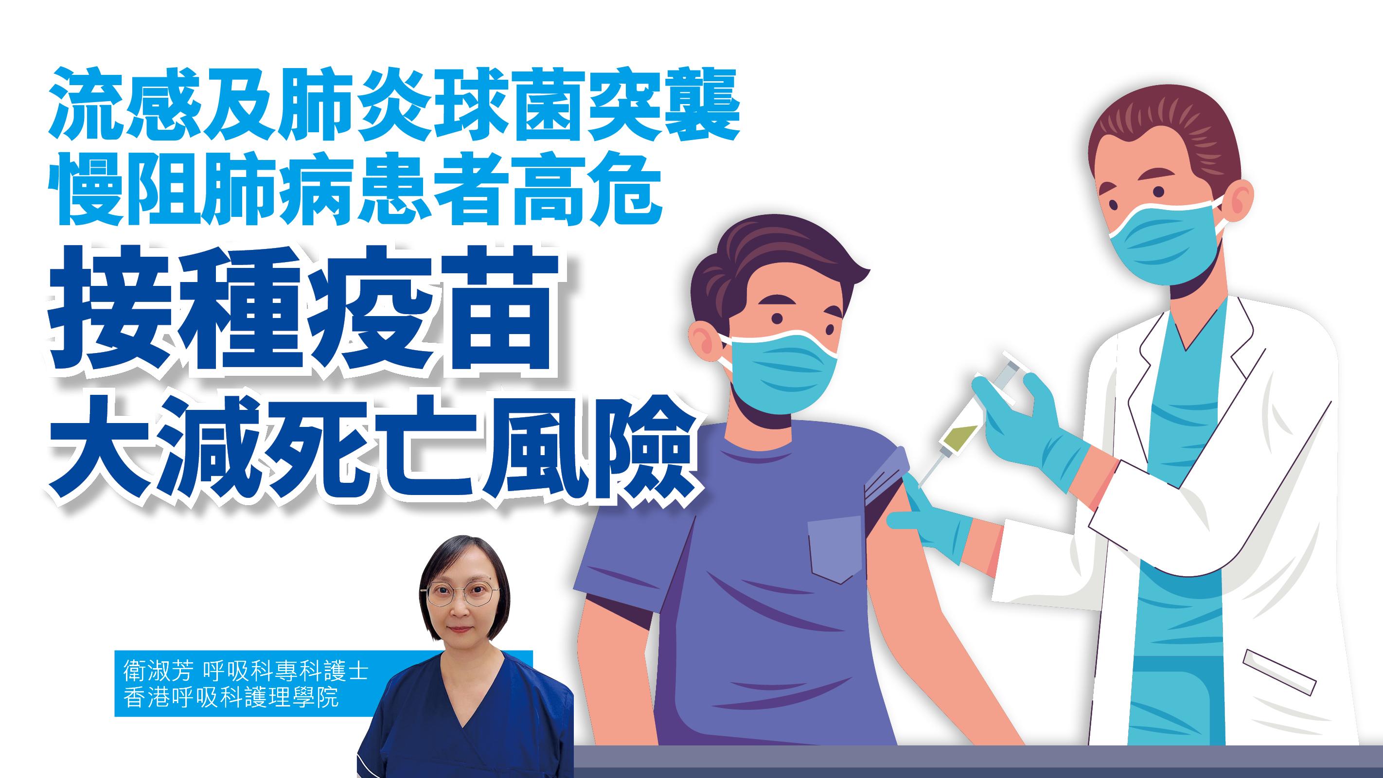 健康解碼｜流感及肺炎球菌突襲 慢阻肺病患者高危 接種疫苗 大減死亡風險