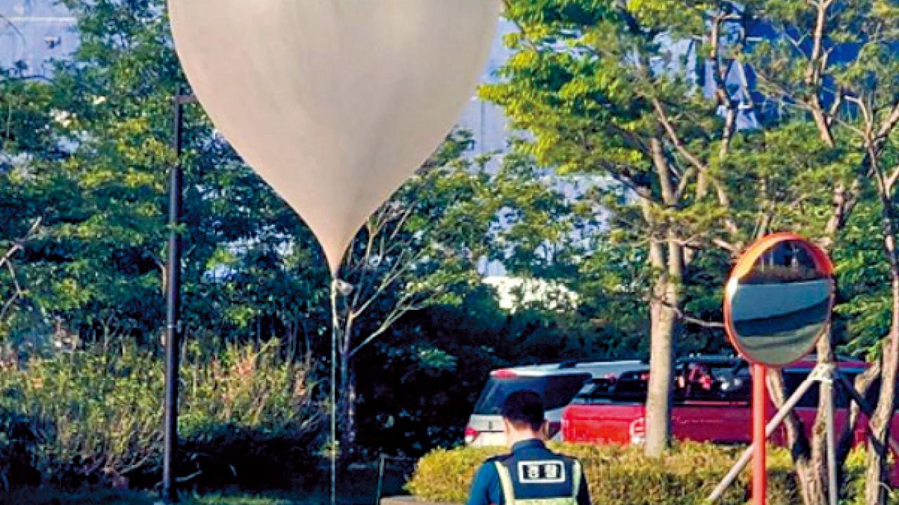 上一輪驗出人糞寄生蟲 北韓再放垃圾氣球飄至首爾