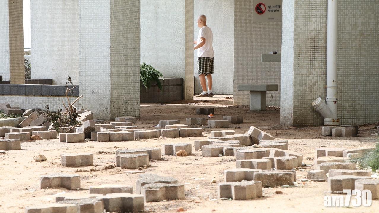 天鴿颱風回顧｜杏花邨颱風過後 有居民自發清理路面雜物