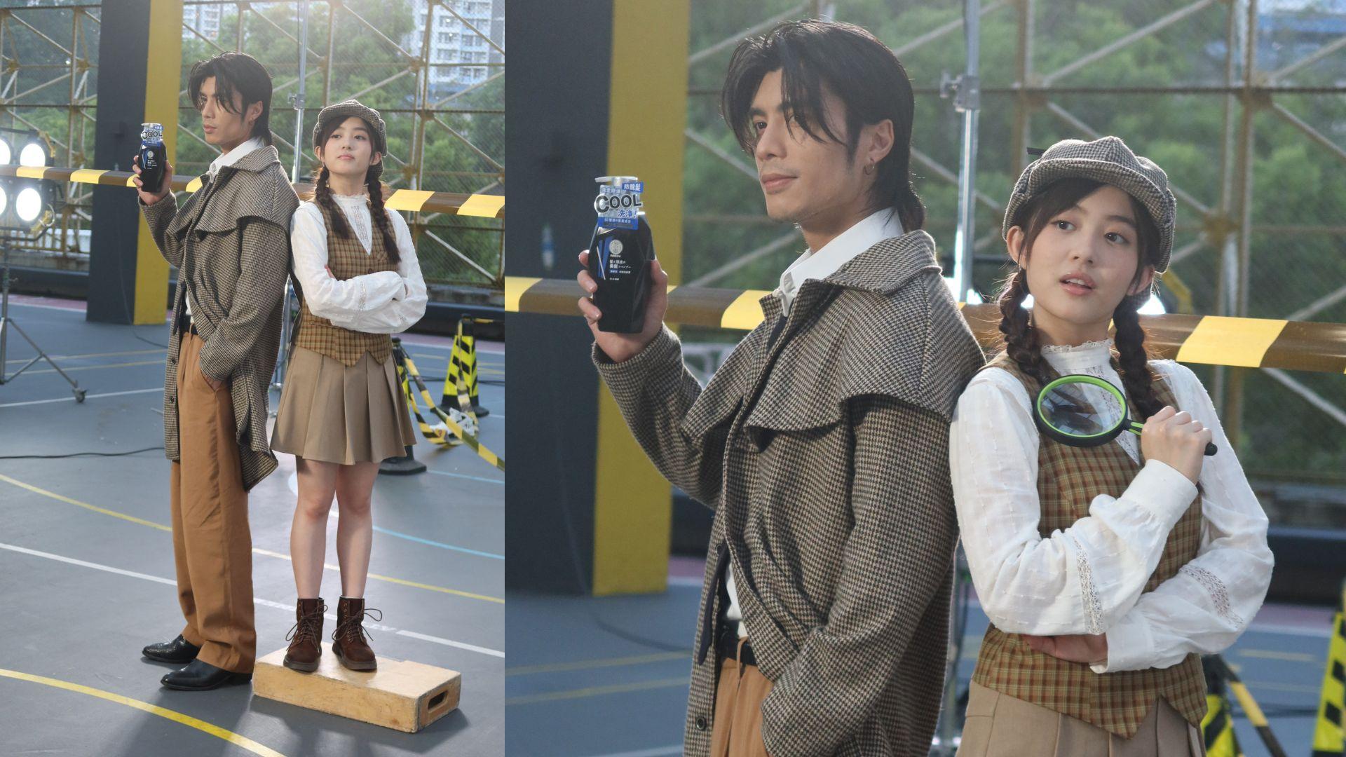 林熙彤孖YT周殷廷拍廣告「三生有幸」 身形嬌小要出動木箱演助手