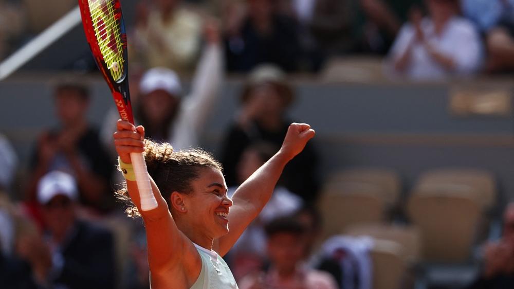 意大利的柏奧蓮妮職業生涯首次打入大滿貫冠軍。(路透社)