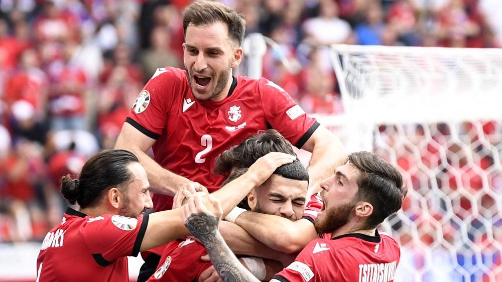 格魯吉亞取得球隊在歐國盃決賽周的第1分。(路透社)