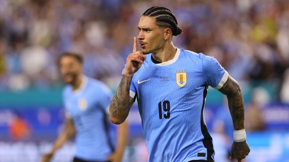 達雲紐尼斯為烏拉圭建功。(路透社)