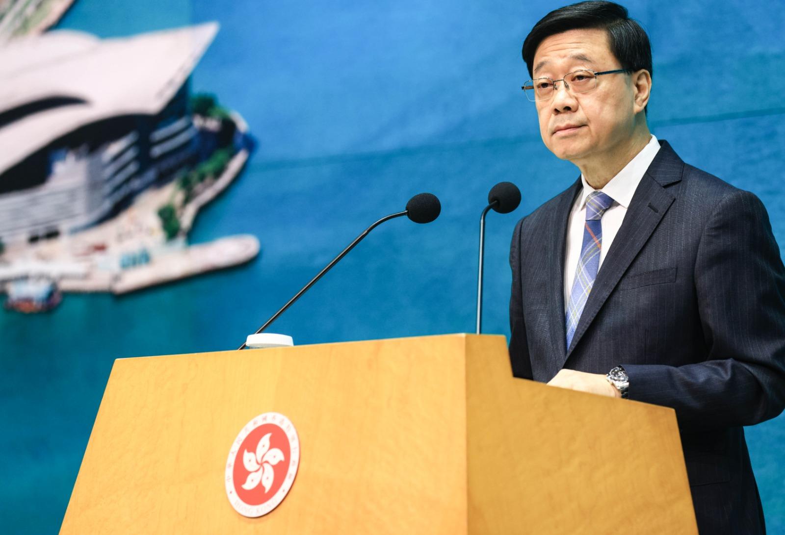 李家超。(中通社)