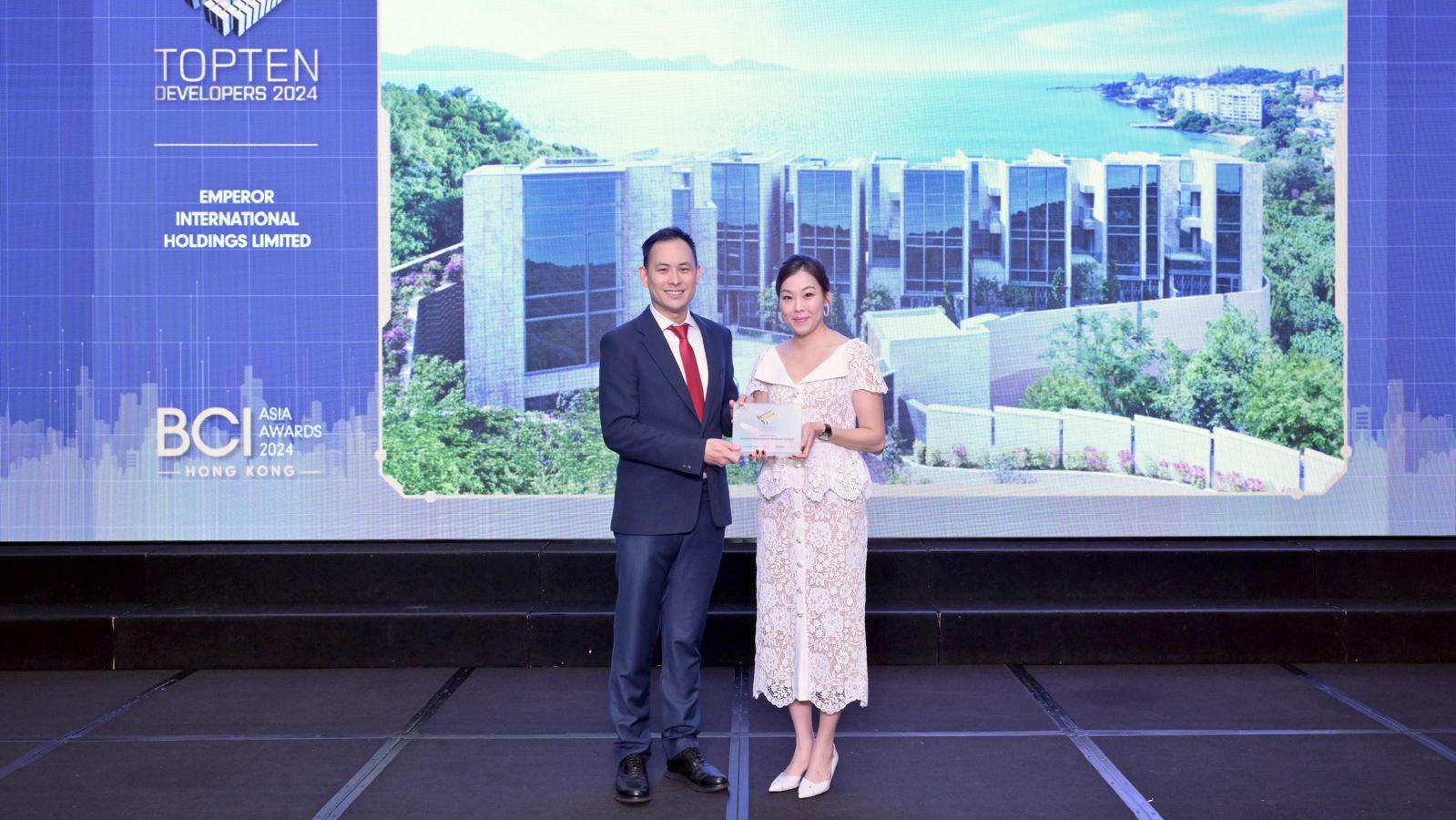 英皇國際膺BCI Asia香港十大地產發展商