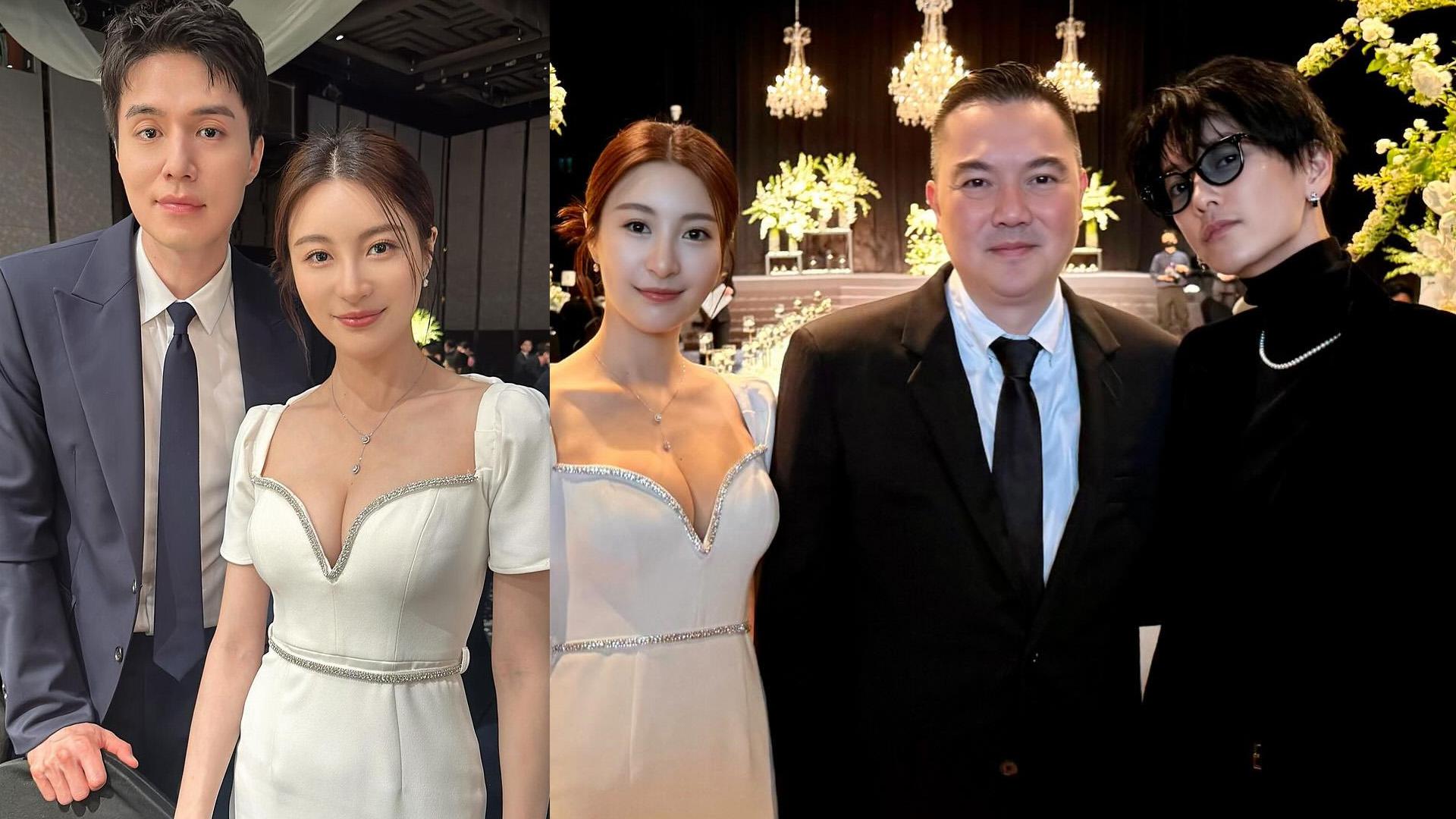 林夏薇偕老公出席婚禮 與李棟旭佐藤健同為座上客