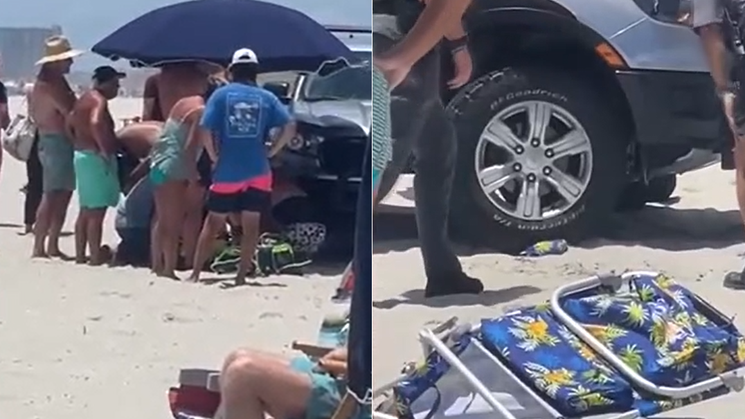 66歲婦沙灘曬太陽 遭警車輾過身亡