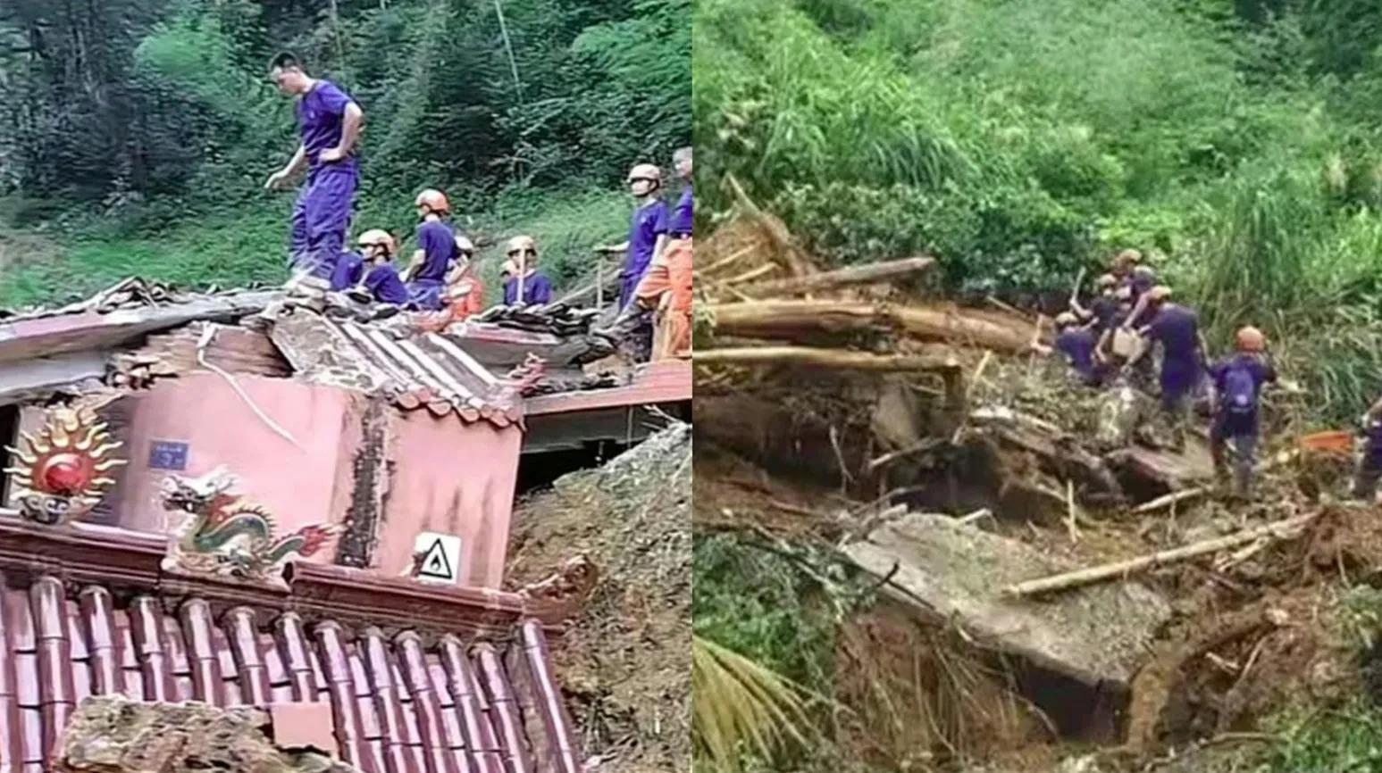 福建雨災山崩毁清朝古廟　一家六口避雨慘遭活埋