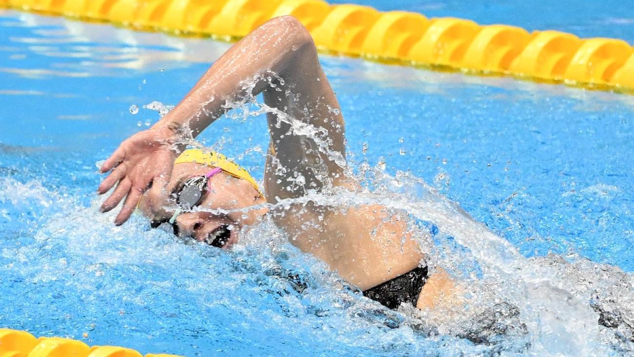 何詩蓓勁敵蒂蜜絲 奧運計時賽破女子200米自由泳世界紀錄。（資料圖片）